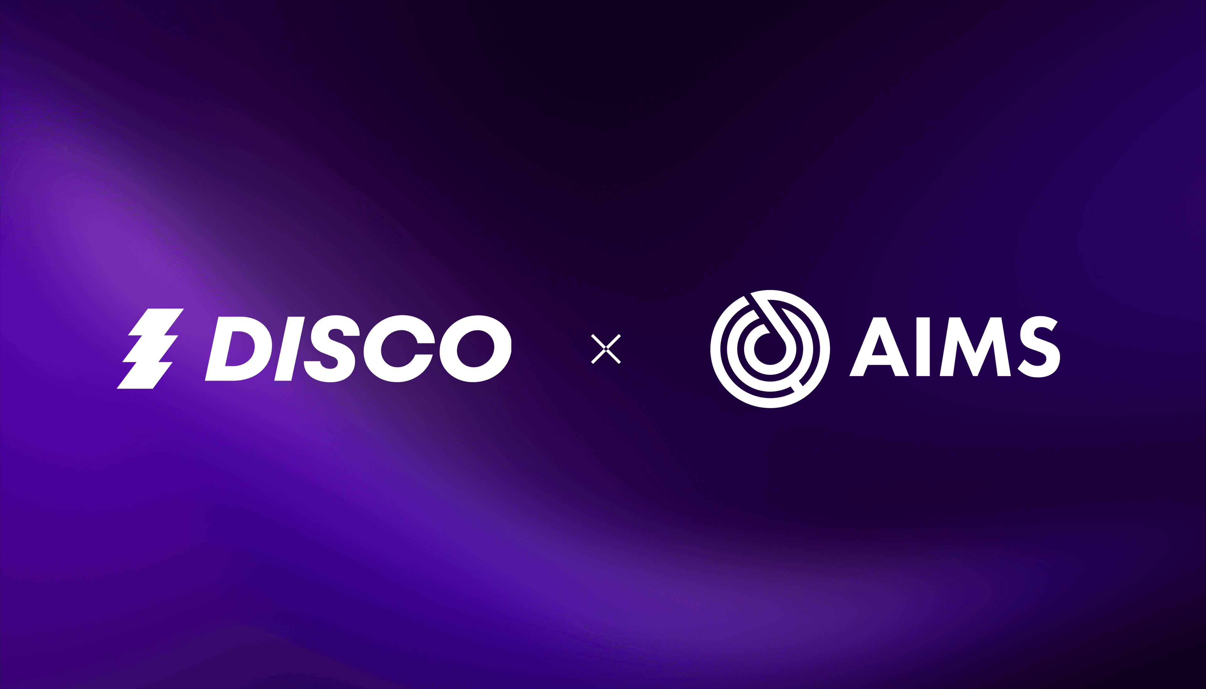 DISCO x AIMS logos