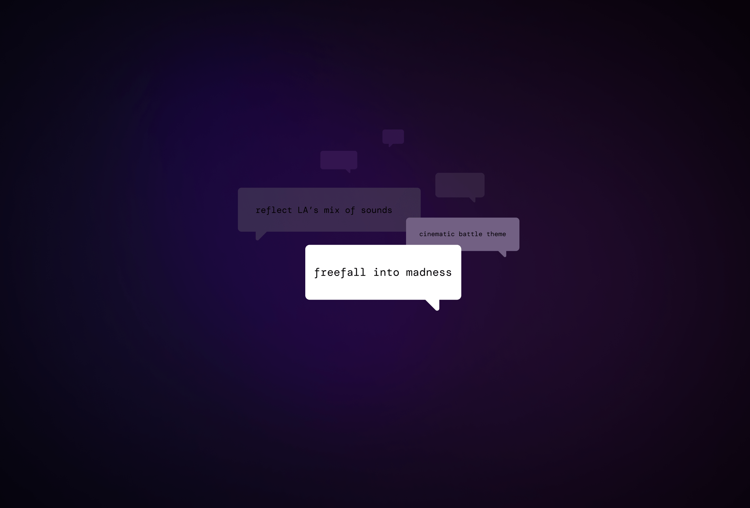 Prompt natural language music search examples